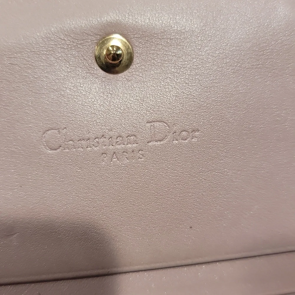 Authentic Dior Pink Quilted Women's Card Holder